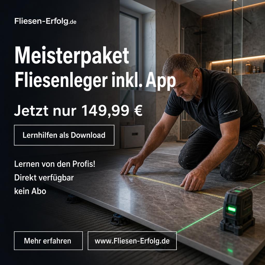 Fliesenleger-Meisterpaket mit Ordner, Taschenrechner und Verlegeplänen